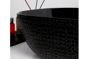 Раковина накладная CeramaLux NC 42 см черный (D1301H004) - 2