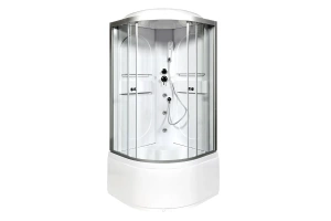 Душевая кабина Deto L 90х90 с гидромассажем, хром (L690GM)