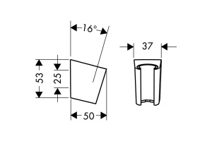 28331990 HG держатель душа полир,золото - 2
