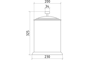 Мусорное ведро Boheme Royal Cristal Chrome стекло - 2