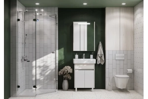 Комплект мебели напольный Aquaton Верди 60 белый-светлое дерево