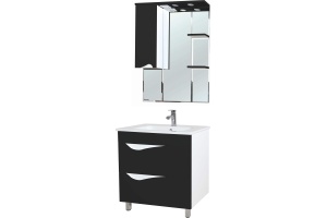 Зеркало-шкаф Bellezza Эйфория 80 L черный - 2