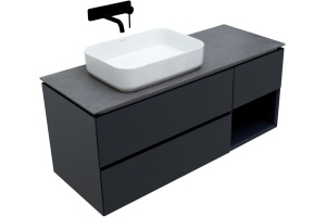 Тумба под раковину Allen Brau Infinity 120 L черный матовый - 3