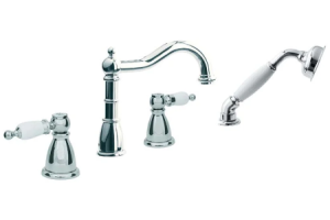 Смеситель на борт ванны Boheme Flora хром