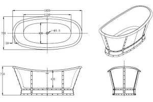 Акриловая ванна BelBagno BB33 - 2