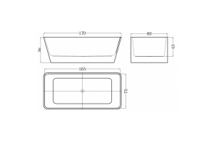 Акриловая ванна Esbano Vienna 170х80 белый (ESVAVIEN) - 2