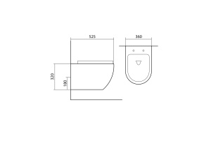 Унитаз подвесной Aquatek Европа 52.5 черный с сиденьем микролифт (AQ1901-MB) - 2