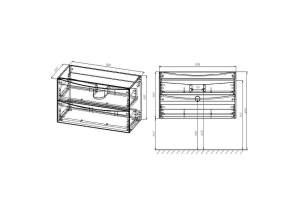 Тумба с раковиной Vincea Mia 100 темное дерево - 2