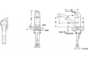 Смеситель Bravat Fit F1233188CP-RUS для раковины - 2