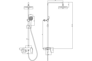 Душевая стойка Lemark Bronx LM3762GM графит - 3
