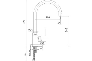 Смеситель E.C.A. Nita 102118080EX для кухонной мойки - 2