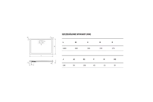 Поддон для душа EXCELLENT Lavano 140x80 бежевый - 3