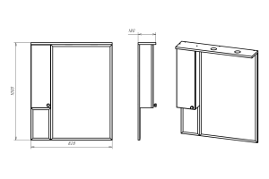 Зеркало Misty Латте 85 L - 2