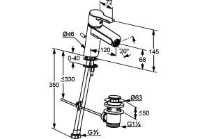 Смеситель для биде Kludi  хром (384300575) - 3