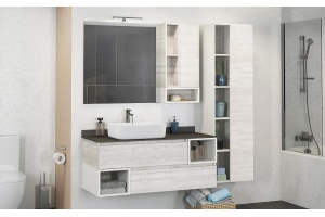 Зеркало-шкаф Comforty Прага 120 дуб белый - 2