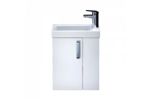 Тумба с раковиной IDDIS Torr 40 подвесная белая полки справа (TOR40WRi95K) - 3