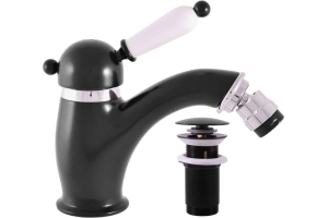 Смеситель для биде Rav Slezak Labe черный матовый - хром - 2