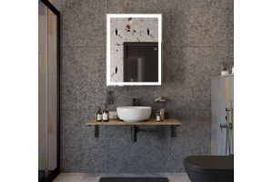 Зеркало-шкаф STWORKI Эстерсунд 60 с подсветкой, сенсорное, прямоугольное, белое, в современном стиле - 3