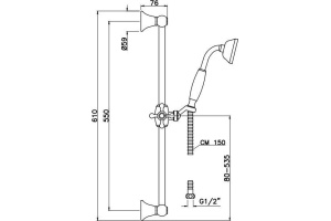 Душевой гарнитур Gattoni Pd (1039/PDV0br) - 2