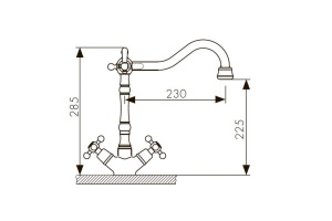 Смеситель Kaiser Carlson Style 44133 для кухонной мойки, хром - 2