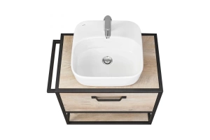 Тумба с раковиной Одри 42 Aquaton Лофт Фабрик 65 светлое дерево - 2