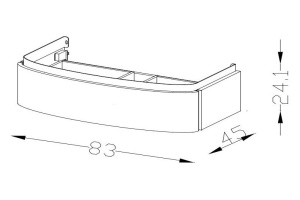 Тумба под раковину Jacob Delafon Presquile 83 см (EB1100-N21) - 3