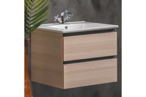 Тумба под раковину Armadi Art Capolda 65 светлое дерево - черный