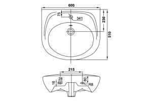 Мебельная раковина Misty Женева 60 белая - 2