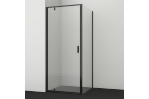 Душевой уголок WasserKRAFT Elbe 80x80 профиль черный стекло прозрачное - 2