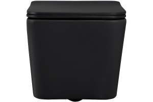 Подвесной унитаз Abber Rechteck черный матовый с сиденьем микролифт - 2