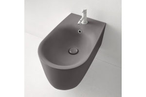 Kerasan Nolita Биде подвесное с 1 отв. под смеситель 55х35 см, с креплениями WB9N, цвет: Ferro matt