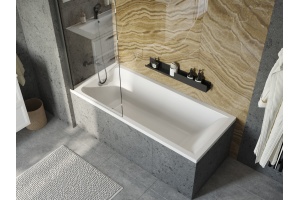 Акриловая ванна STWORKI Стокгольм 170x75 с каркасом, прямоугольная, российская, пристенная, встраиваемая - 3