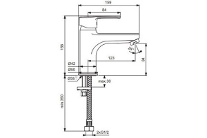 B2010AA UNO GRANDE Смеситель для умывальника - 2