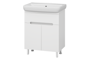 Тумба с раковиной Misty Байкал 65 белая глянцевая