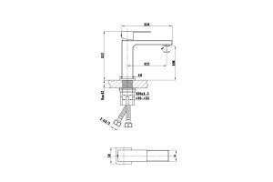 Смеситель для раковины Vincea Cube черный матовый - 2