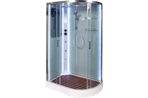 Душевая кабина DETO A102LLED+GM с средним поддоном