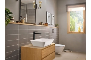 Смеситель для раковины Hansgrohe Rebris E с донным клапаном черный матовый - 3