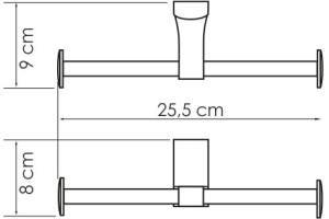Держатель туалетной бумаги Wasserkraft Leine K-5096D двойной - 2