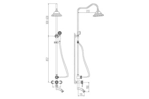 Душевая стойка Zorg Antic A 102DS-BR - 2