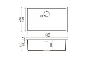 Мойка кухонная Omoikiri Yamakawa Artceramic/canyon (4997030) - 2