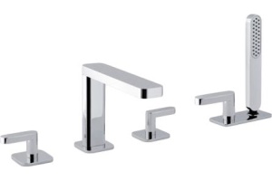 Смеситель Webert Living LV730401015 хром, на борт ванны