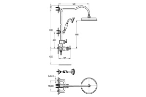Swedbe Terracotta Art семейный душ с термостатическим смесителем 2512 - 2