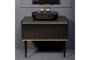 Тумба под раковину Boheme Armadi Art Vallessi Avantgarde 100 черный - золото