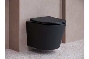 Унитаз подвесной Ceramica Nova Balearica Rimless CN6000MB черный матовый - 2