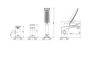 Смеситель Lemark Allegro LM5945CW на борт ванны - 2