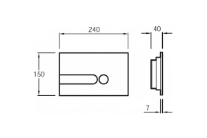 Кнопка смыва Jacob Delafon хром - 2
