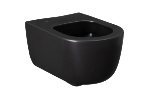 Унитаз подвесной Allen Brau Priority безободковый с сиденьем микролифт черный матовый - 3