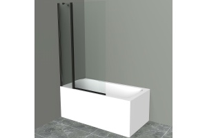 Шторка на ванну BelBagno Uno черный, матовый (UNO-V-11-100/150-C-NERO)