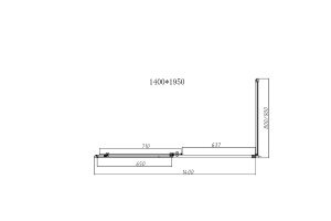 Душевой уголок Vincea Slim-N 140х90 хром стекло прозрачное - 2