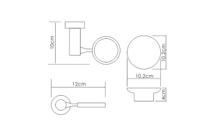 Мыльница с держателем Wasserkraft хром - белый - 3
